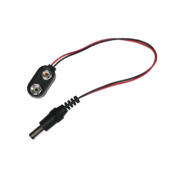 Adaptateur Pile 9V vers Jack DC 5,5 mm x 2,1 mm