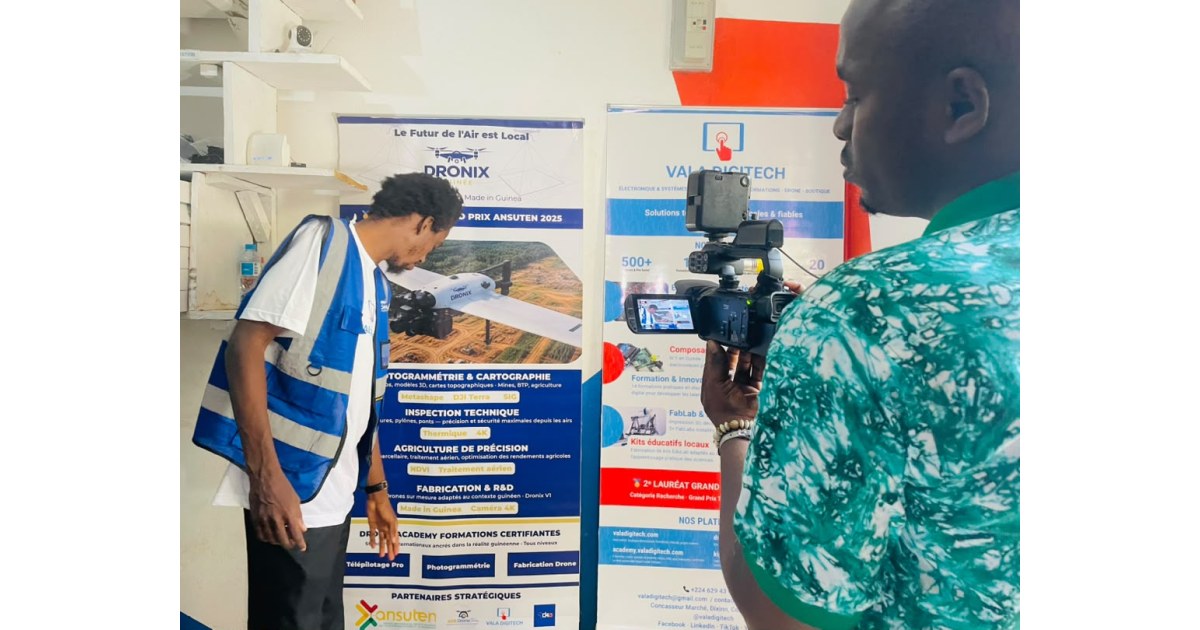 La RTG en immersion chez VALA DIGITECH : DRONIX, le drone Made in Guinea, à l'antenne nationale