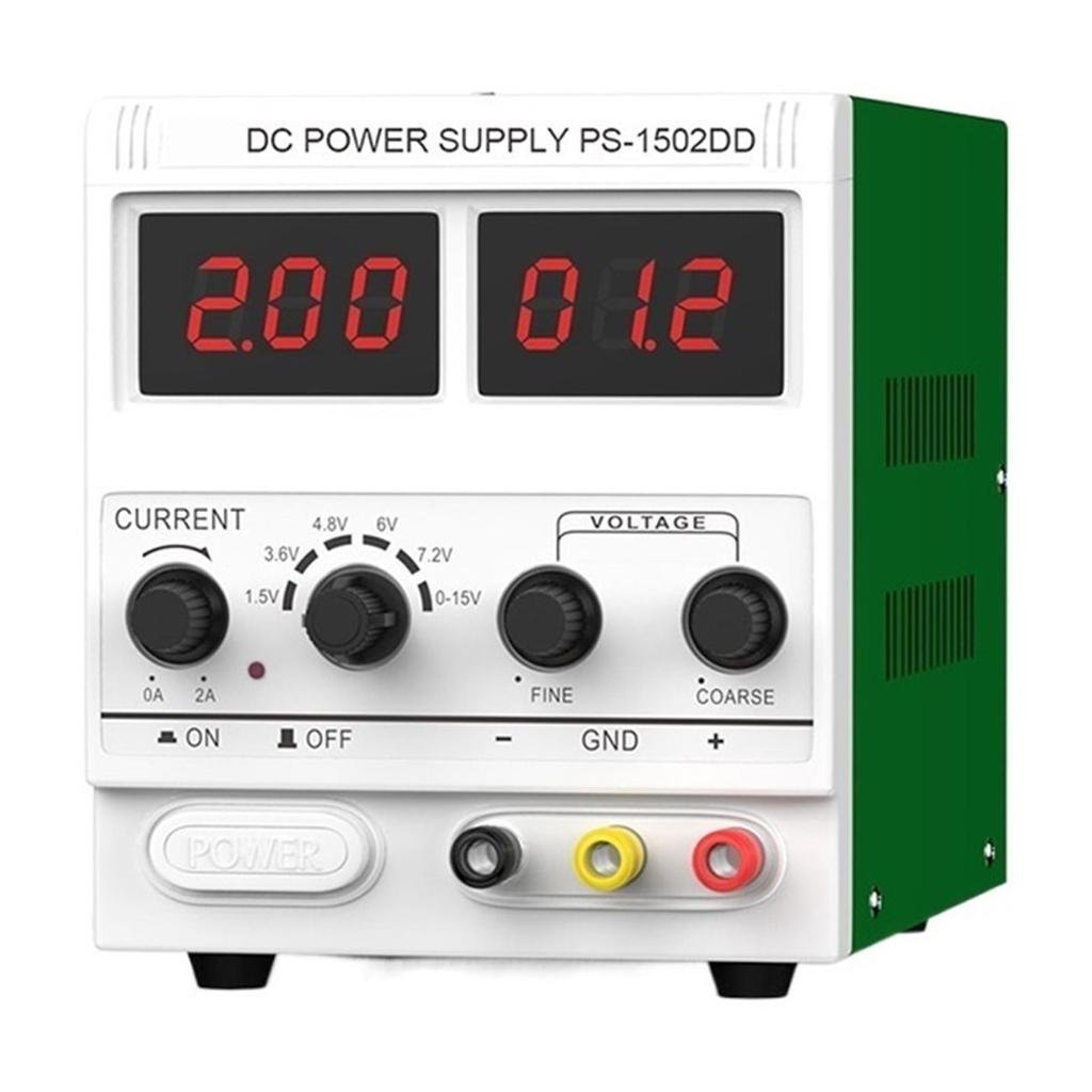 Alimentation de Laboratoire DC Réglable 1502DD – 0-15V / 0-2A avec Affichage Numérique